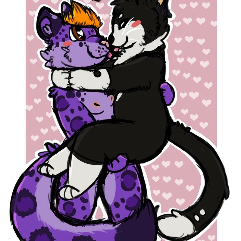 Couples Chibi with my BF, by TrashCorgi, commissioned by my BF